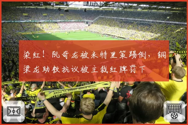 染红！阮奇龙被米特里策踢倒，铜梁龙助教抗议被主裁红牌罚下